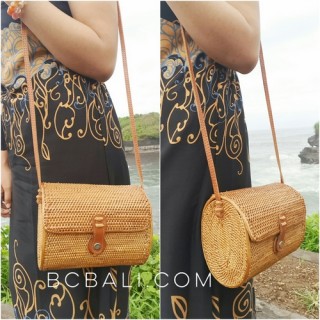 women handbag rattan hand woven ata bali full handmade ethnic design